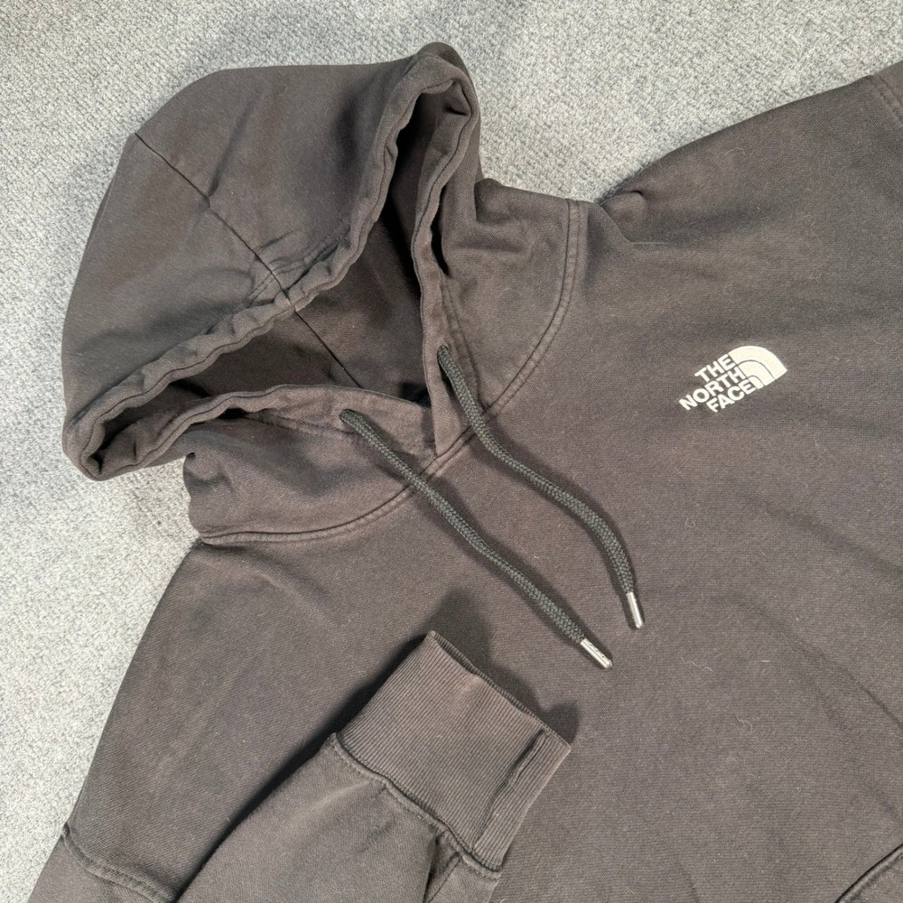 The North Face Mens Black Circular Design Fleece Hoodie A84GE Size L #4312